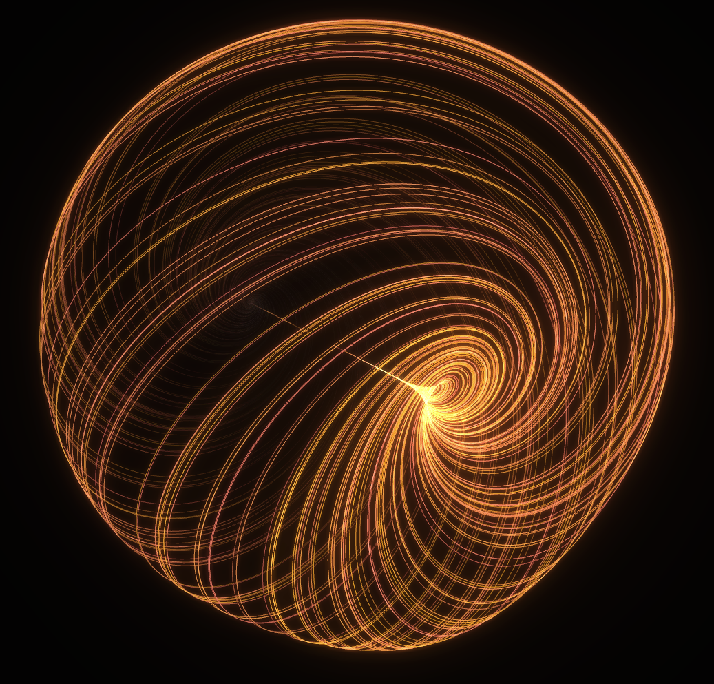 Strange attractor visualisation using THREE.js